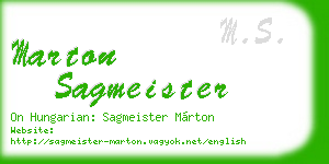 marton sagmeister business card
